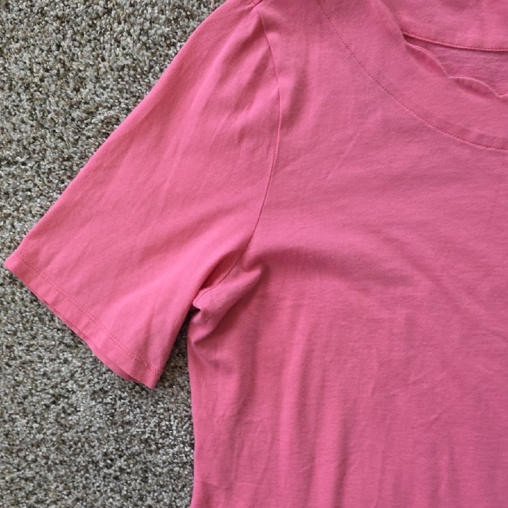 Talbots Coral Short Sleeve Women's Tee - Picture 4 of 6